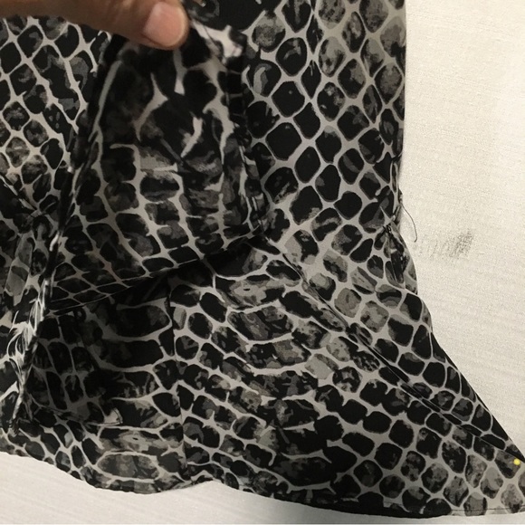 Allison TAYLOR Petite paneled animal snake print snake print lined skirt zip 14P - Picture 3 of 15
